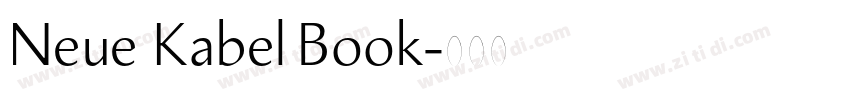 Neue Kabel Book字体转换